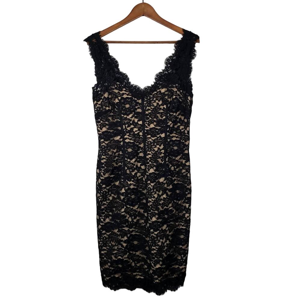 Monique Lhuillier Lace Bodycon Dress - 10